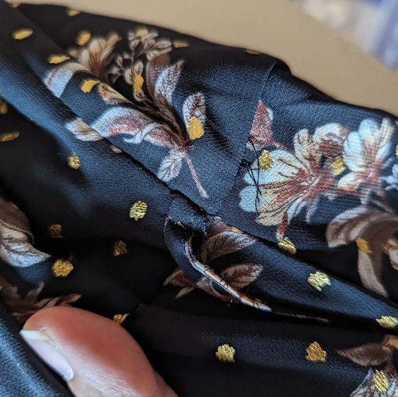 Lulu's Size XS Floral Black Maxi Dress - Picture 11 of 12